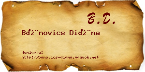 Bánovics Diána névjegykártya